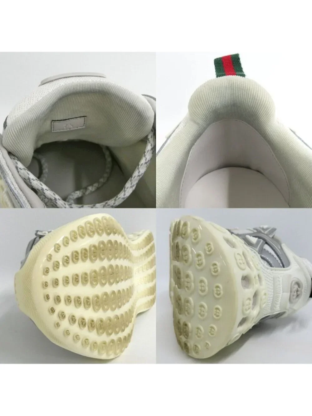 Gucci T Cube Sneakers Demetra Mesh 7.5 Gray White Low